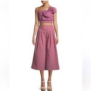 Misa Los Angeles Matos High Rise Gingham Pants AND Top